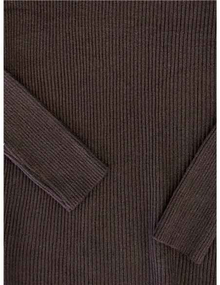 Jersey básico canalé cuello redondo