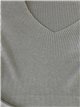 Jersey básico canalé cuello pico
