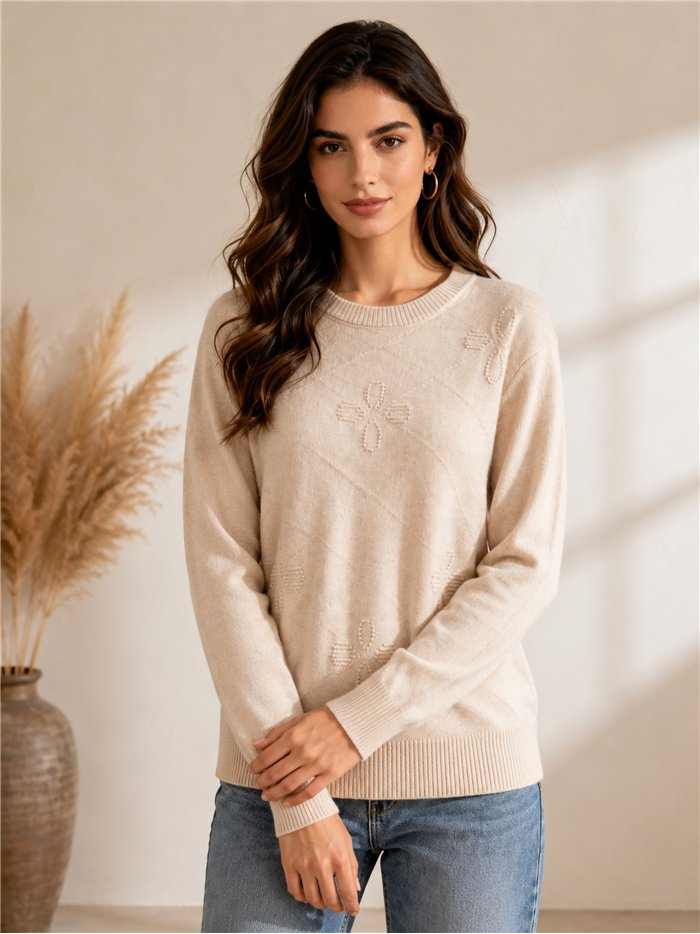 Jersey de punto con flores
