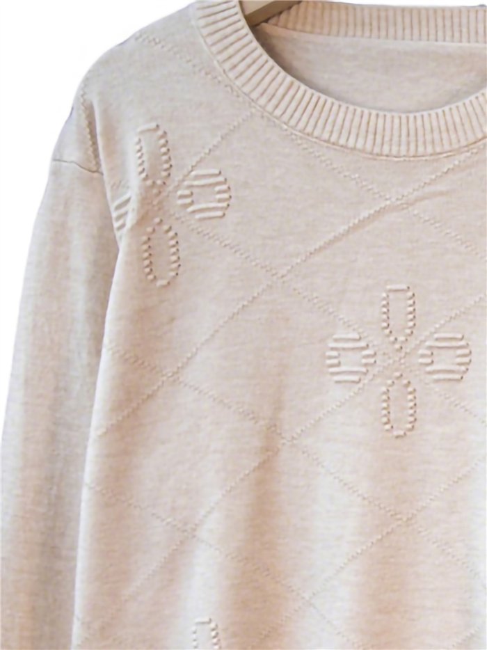 Jersey de punto con flores
