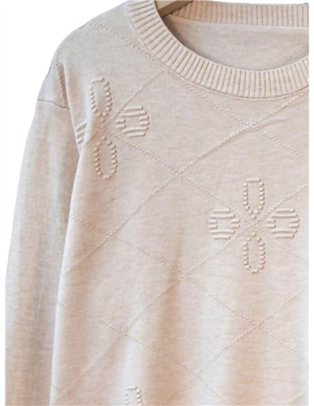 Jersey de punto con flores