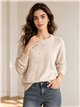 Jersey de punto con botones diagonales
