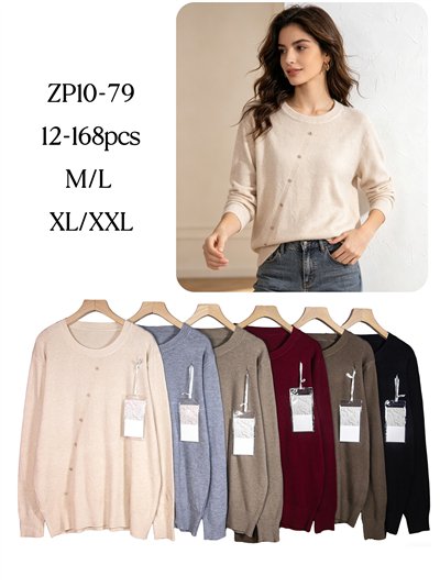 Jersey de punto con botones diagonales 2