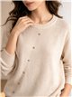 Jersey de punto con botones diagonales
