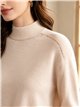 Jersey cuello alto con strass
