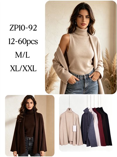 Conjunto cárdigan y top cuello vuelto 2