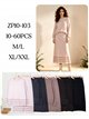 Conjunto Jersey rayas y falda midi
