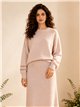 Conjunto Jersey rayas y falda midi