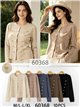 Chaqueta militar de punto con botones dorados