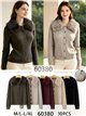 Chaqueta de punto trenzado con cuello pelo
