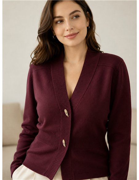 Chaqueta de punto detalle botones