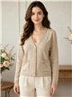 Chaqueta de punto con bolsillos y botones dorados