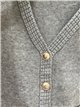Chaqueta de punto con bolsillos y botones dorados