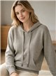 Sudadera de punto con capucha y cordón