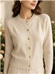 Chaqueta de punto con botones dorados