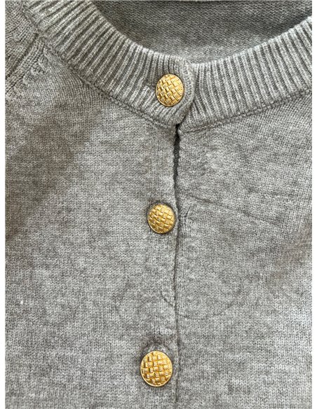 Chaqueta de punto con botones dorados