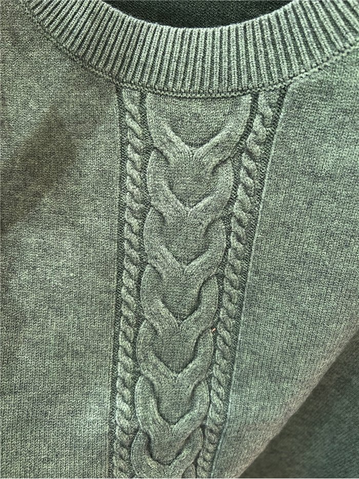 Jersey de punto con trenza central