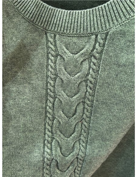 Jersey de punto con trenza central