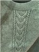 Jersey de punto con trenza central
