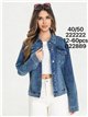 Chaqueta vaquera básica con bolsillos talla grande