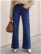 Weit geschnittene Jeans mit seitlicher Stickerei