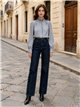 Camisa de rayas con cuello volante