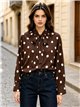 Blusa de lunares con lazada