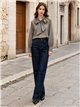 Blusa de cuadros con lazo