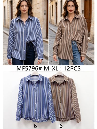 Camisa oversize de rayas 2