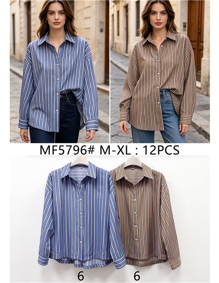 Camisa oversize de rayas