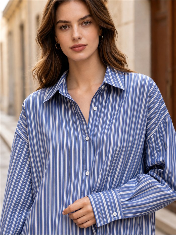 Camisa oversize de rayas