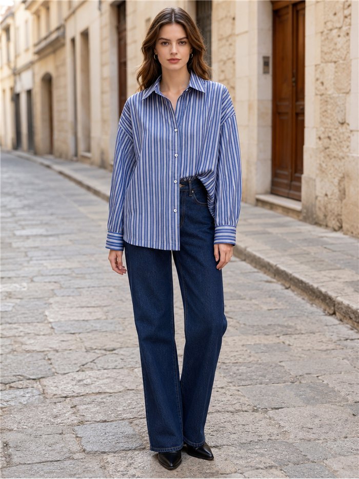 Camisa oversize de rayas