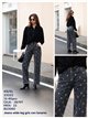 Jeans rectos con estampado de lunares