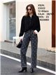 Jeans rectos con estampado de lunares