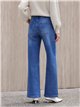 Jeans wide leg con costura delantera