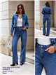 Jeans wide leg de tiro alto