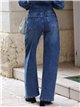 Jeans wide leg de tiro alto