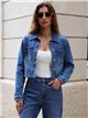 Chaqueta denim corta con bolsillos