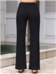 Jeans wide leg negro con costura delantera