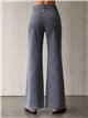 Jeans wide leg gris con costura delantera