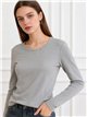 Long sleeve ribbed basic top