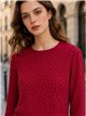 Strass-T-Shirt mit V-Ausschnitt