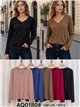 Sparkle rain v neck top