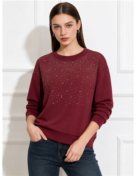 Sudadera strass degradado