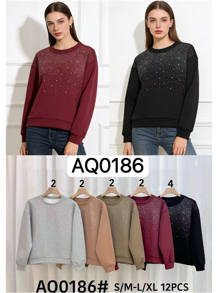 Sudadera strass degradado