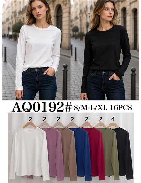 schlichtes, langärmeliges Basic-T-Shirt
