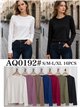 schlichtes, langärmeliges Basic-T-Shirt