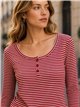 Camiseta rayas detalle botones