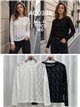 Langarmshirt mit Blumenmuster und Spitze