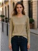 Metallic-Langarmshirt